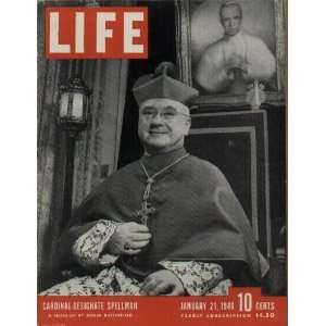 Cardinal Designate Francis Joseph Spellman.  1946 LIFE Magazine 