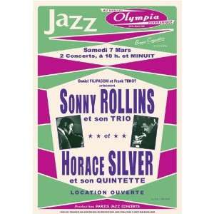 Sonny Rollins Horace Silver Paris 19 by Anon. Size 17 inches width by 