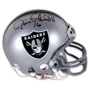  Jim Plunkett Signed Mini Helmet   Raiders Riddell: Sports 