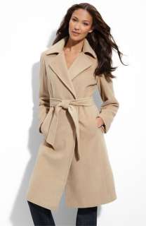 Calvin Klein Wool & Angora Wrap Coat  