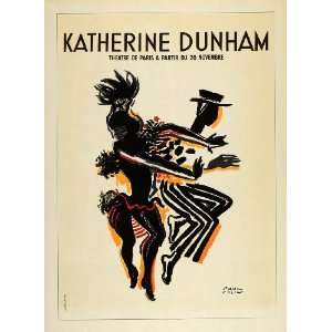  1975 Katherine Dunham Black Dancer Colin Poster Print 