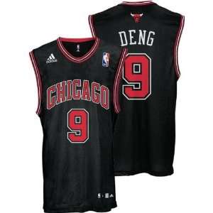 Luol Deng Jersey adidas Black Replica #9 Chicago Bulls Jersey
