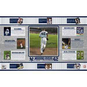 Mariano Rivera New York Yankees   Timeline Collage   Autographed 20x32 