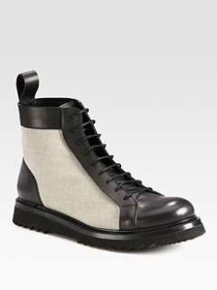 Dior Homme   Leather and Canvas Lace Ups