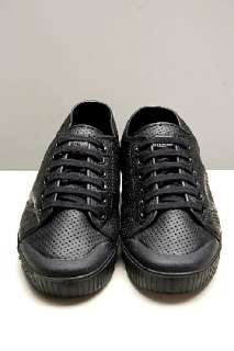 Spring Court G2 Black Leather Shoes for men  