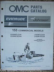 1987 OMC Johnson Evinrude Outboard Parts Catalog 155 HP Commercial 