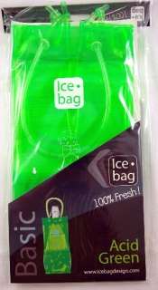 ICE BAG PVC WINE BOTTLE HOLDER CARRIER BUCKET GREEN  