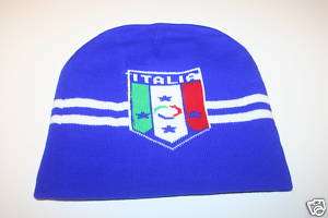 ITALIA BLUE FIFA WORLD CUP HAT TOUQUE WINTER CAP ITALY  