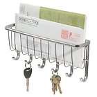 Bronze Metal Scrollwork 3 Tier Mail and Key Wall Rack Organizer.