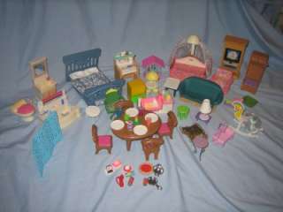 Fisher Price Loving Family Dollhouse Furniture Lot for Sweet Sounds 