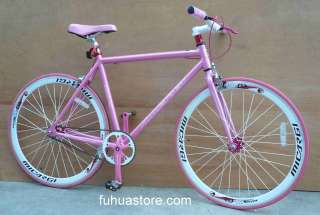 Fixie Fixed Gear Alloy Bicycle Bike 53cm RD 818 Lady Pink  