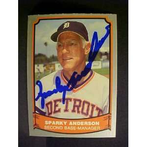 Sparky Anderson Detroit Tigers #46 1988 Baseball Legends Signed 