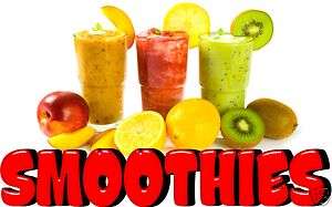 Smoothies Decal 18 Fresh Fruit Drink Concession Food Truck Van Vinyl 