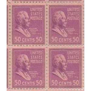  William Howard Taft Set of 4 x 50 Cent US Postage Stamps 
