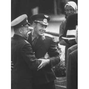  First Flight Spaceman Yuri Gagarin Congratulating Maj 