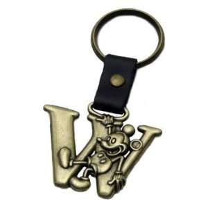  Mickey Mouse Letter W Brass Key Chain Toys & Games