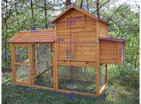 7ft Rabbit Hutch Poultry Hen Ark Chicken House Coop 54S  