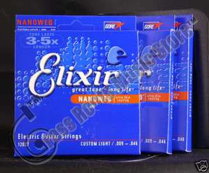   Elixir Custom Light Electric Guitar Strings Pack 733132120277  