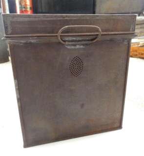 antique KREAMER BREAD BOX tin LATCH LID w/handles★  