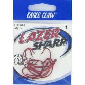  Lazer Sharp Kahle Hook Red Size 1 10pk per box Sports 