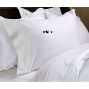   Thread Count Bed Sheet Set Solid Sateen White   King: Home & Kitchen
