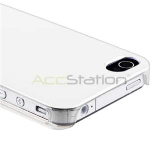 White+Yellow Shiny Hard Skin Case Cover Accessory For ATT Apple iPhone 