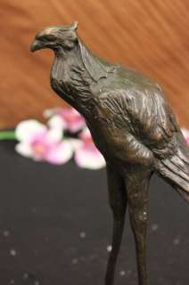 Perch BIRD STATUE BRONZE SCULPTURE, SIGNEDR. Bugatti Figure Figurine 