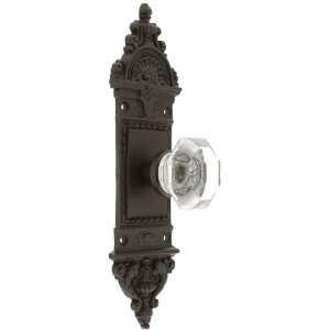 Solid Brass European Style Door Set with Octagonal Crystal Knobs Dummy 