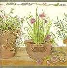 Herb flower rosemary sage mint thyme wallpaper border