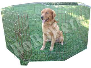 36 Brown Exercise 8 Pen Fence Dog Crate Cat Kennel  