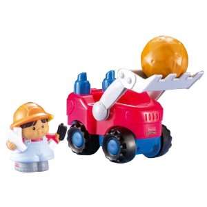  Fisher Price Little People Michael with Bulldozer Toys 