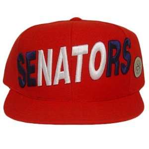   WASHINGTON SENATORS FLAT BILL FITTED HAT CAP SIZE 8