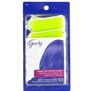  Goody Green Large Foam Hair Rollers