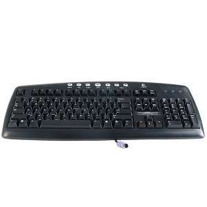   Internet 104 Key PS/2 Multimedia Keyboard (Black) Electronics