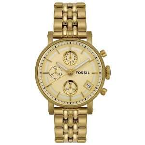  Fossil Unisex ES2197 Chronograph Gold Tone Watch Fossil Watches