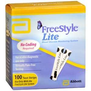  FREESTYLE LITE TEST STRIPS Pack of 100 by THERASENSE/ TO 