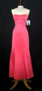 NWT Jessica McClintock Coral Satin Mermaid Dress Size 9  