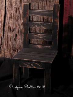   Folk Art “Little Bitties” Raggedy Ann Doll~Jump Rope~ Wooden Chair