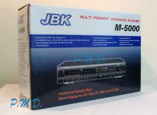  5000 MIDI DVD CDG CD+G Multi Karaoke Player With 2 Wired Mics  