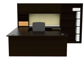 8pc U Shape Modern Executive Office Desk, #CH VER U8  