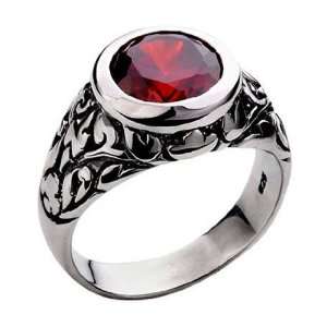   Womens Fine Jewelry Natural Ruby Gem Stone Thai Silver Ring Jewelers