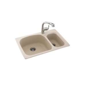 Swanstone Drop In or Undermount 33 x 22 Large/Small Double Bowl 