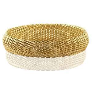  Woven Gold Vermeil Mesh Net Bangle Bracelet Jewelry
