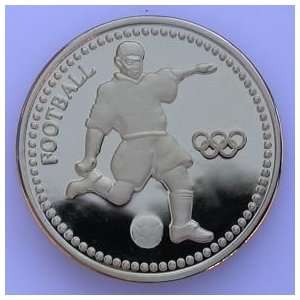 Olympic Gold Coin Football Soccer 