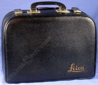 LEICA M VINTAGE BLACK LEATHER SUITCASE CAMERA/4 LENS OUTFIT CASE NICE 