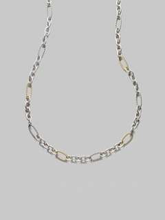 David Yurman   18K Yellow Gold & Sterling Silver Oval Link Necklace
