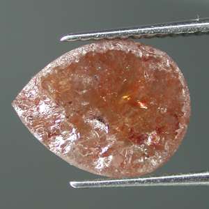 20cts Reddish Brown Rose Cut Pear Loose Diamond  