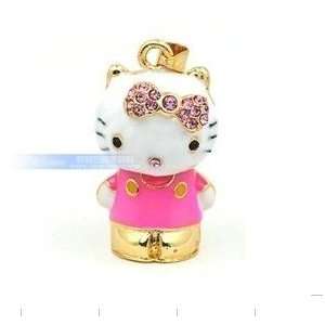 Hello Kitty 3D Golden Crystal Style Design USB Flash Drive with 