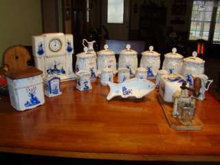 Pre 1890s German Canisters Blue Windmill  