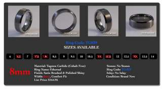 Tungsten Carbide Men Ring Wedding Band Size 6   14  